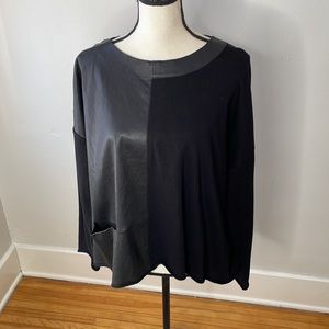 TOMO Risona Leather organic cotton lagenlook sweater